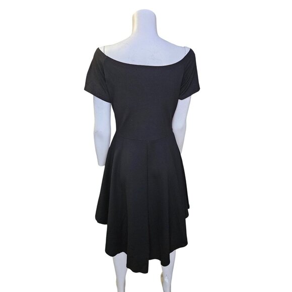 Sarin Mathews Off Shoulder Fit & Flare  High Low Hem Minimalist Dress Womens L - Picture 3 of 7